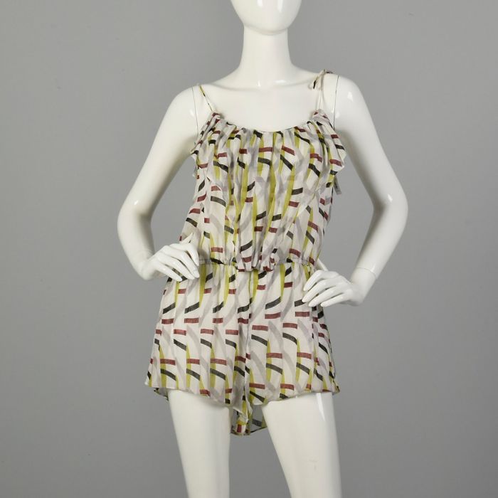 Medium Diane Von Furstenberg Romper Sheer Linen Summer | Fashion ...