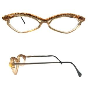 Vintage Ultra Rhinestone Cateye Glasses, tortoiseshell, Model Bikini, Made in Holland  - Fashionconstellate.com
