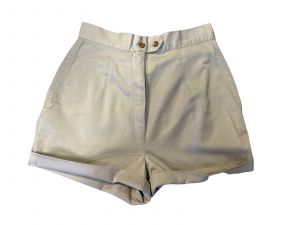 1950s shorts khaki cotton with back belt and side pockets