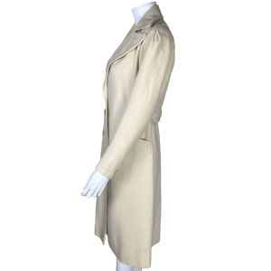 Vintage 1930s Coat Cream White Wool Ladies Size S - Fashionconstellate.com