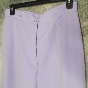 1970s Plus Size Lavender Pants, Vintage Wide Leg Trousers - Fashionconstellate.com