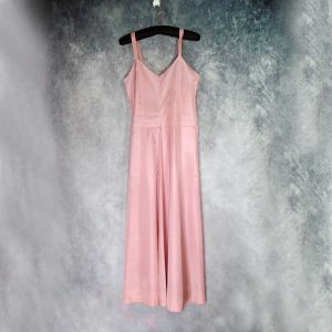 1930s Formal Maxi Slip Dress or Peach Taffeta Gown or Costume - Fashionconstellate.com