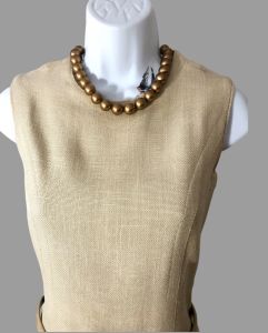 1960s Gold Bead Choker Necklace - Fashionconstellate.com