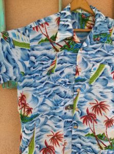 1980s Hawaiian Shirt Sz L Mens 44
