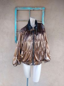 1980s Copper Bomber Jacket Reversible Sz M L Unisex - Fashionconstellate.com