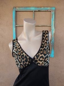 1960s Leopard Print Nightgown Sz S -M to B36 - Fashionconstellate.com