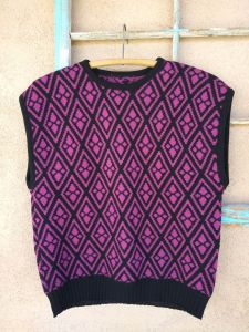 1970s Wool Sweater Vest Unisex Mens M Womens L