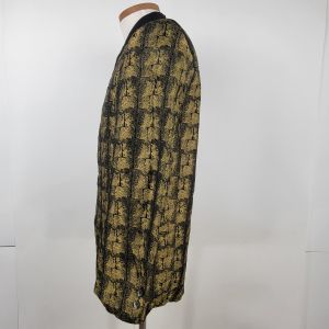 Vintage Towncraft Clothes Black & Gold 1940s-50s Dinner Jacket Smoking Coat - Fashionconstellate.com