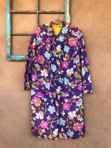 1950s Floral Swing Coat Sz M Up to US12 - Fashionconstellate.com
