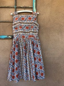 1960s Floral Print Cotton Sundress Dress Sz M - Fashionconstellate.com
