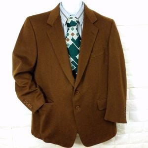 Vintage 1989 Ermenegildo Zegna Pure Cashmere Blazer 2-Button Sport Coat Men-46R Brown