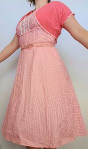1950's Paintset Fashions Pink and White Daydress Set Volup - Fashionconstellate.com