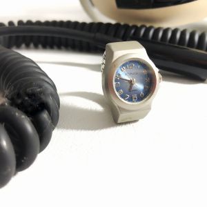 Blue Face Quartz Watch Ring by Icing - Fashionconstellate.com