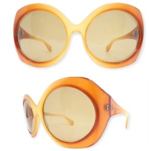 1960’s Mod Oversized Orange Sunglasses 