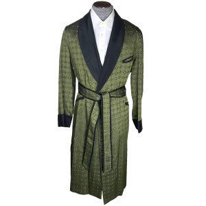 Vintage 1950s Mens Dressing Gown Smoking Lounging Robe Size L