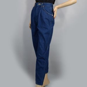 Lee Blue Denim High Waist Vintage 80s Straight Leg Jeans Petite