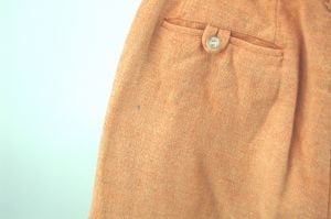 1960s shorts peach linen Bermuda shorts golf shorts - Fashionconstellate.com
