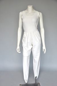 1980s Bettina Riedel white catsuit XS-M