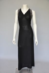1930s black beaded formal dress XS/S - Fashionconstellate.com