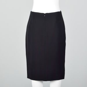 Small Emanuel Ungaro Skirt Black Silk Pencil Skirt - Fashionconstellate.com