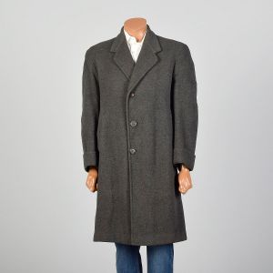 Medium 1950s Burberry's Winter Coat Grey Scottish Heavyweight Wool - Fashionconstellate.com