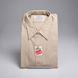 XL 1950s Deadstock Shirt Military Tan Cotton Deadstock Uniform