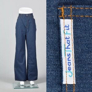 XL 1970s Deadstock Jeans Dark Wash Denim