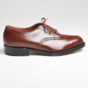 1950s Brown Leather Endicott Johnson Derby Lace-Up Crusader Deadstock Shoes - Fashionconstellate.com