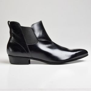 Sz 8.5 1960s Black Leather Deadstock Chelsea Style Beatle Boots - Fashionconstellate.com