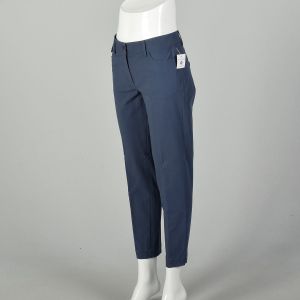 Brunello Cucinelli Blue Capri Pants Mid Rise Tapered Leg Designer  - Fashionconstellate.com