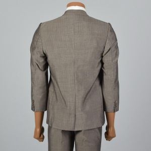 XS 36S 32x26.5 1960s Mens Suit Gray Multicolored Pinstripe Two Piece Jacket Blazer Flat Front Pants - Fashionconstellate.com