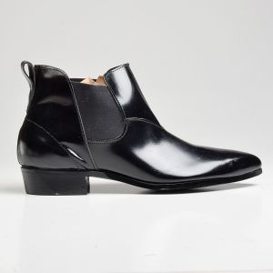 Sz 6 1960s Deadstock Black Leather Chelsea Beatle Boots - Fashionconstellate.com