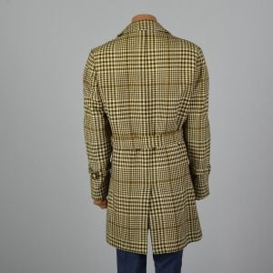 Large 1950s Mens Pendleton Wool Norfolk Jacket Plaid Brown Quilted Lining Matching Belt  - Fashionconstellate.com