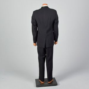 Medium 1950s Mens Black Tuxedo Shawl Collar Jacket Pleated Front Pants - Fashionconstellate.com