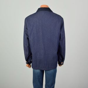 Large 1960s Wrangler Deadstock Blanket Lined Workwear Deninm Chore Coat - Fashionconstellate.com