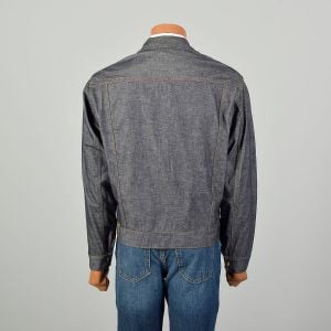 Medium 1960s Roebucks Selvedge Denim Jean Jacket Classic Outerwear - Fashionconstellate.com