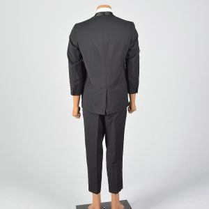 Medium 40S 1950s Mens Tuxedo Shawl Collar One Button Jacket Convertible Pockets - Fashionconstellate.com