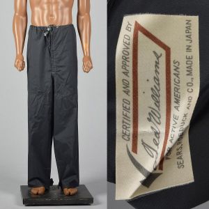 Medium 1960s Ted Williams Athletic Pants Baseball Zip Front 