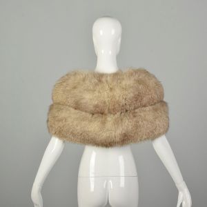 OSFM 1950s Real Fox Fur Collar Stole Shrug Wrap  - Fashionconstellate.com