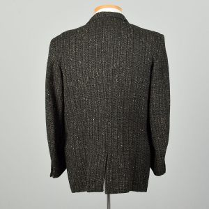42R 1950s Wool Tweed Sportcoat Atomic Fleck 3 Button Jacket - Fashionconstellate.com