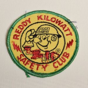 1960s Reddy Kilowatt Safety Club Electricity Sew On Patch APC Electric Applique