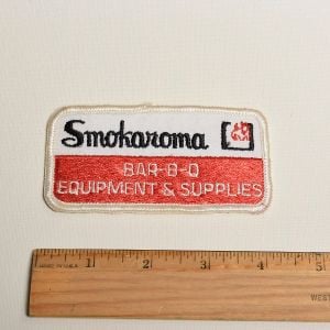 1970s Smokaroma Barbecue Smoker Embroidered Sew On Patch Bar-B-Q Foodie Appliqué - Fashionconstellate.com