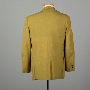 Medium 1960s Blazer Alumni Lime Linen Summer Weight Jacket - Fashionconstellate.com