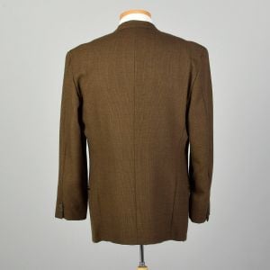 44L Giorgio Armani Blazer Jacket Double Breasted Brown Peak Lapel Coat - Fashionconstellate.com