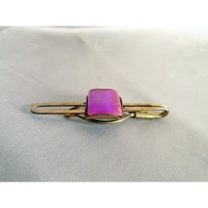 40s Lucite Opalescent Purple Tie Bar - Unique Rockabilly Jewelry for Men - Fashionconstellate.com