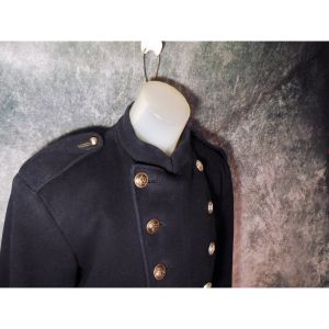 50s Men's National Fire Service Peacoat, NFS Uniform Jacket - Fashionconstellate.com