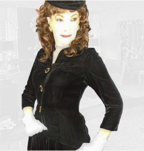 40s Black Velvet Blouse Or Jacket Old Hollywood Glamour