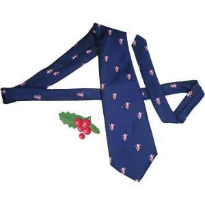 Santa Claus Tie, Christmas Necktie, Festive Holiday Accessory for Men ~ 80s