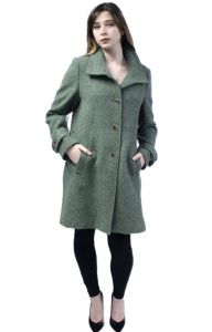 VTG Pendleton Wool/Mohair Coat Green Womens SZ 14  Plaid Lining