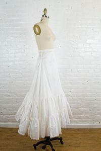 White nylon petticoat crinoline for wedding gown . long wedding slip . vintage shape wear . - Fashionconstellate.com